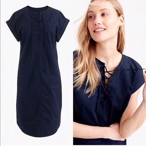 J.Crew Lace Up Shirt Dress